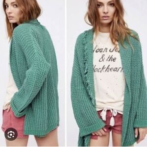 Free People I'll Be Around Silk Cardigan